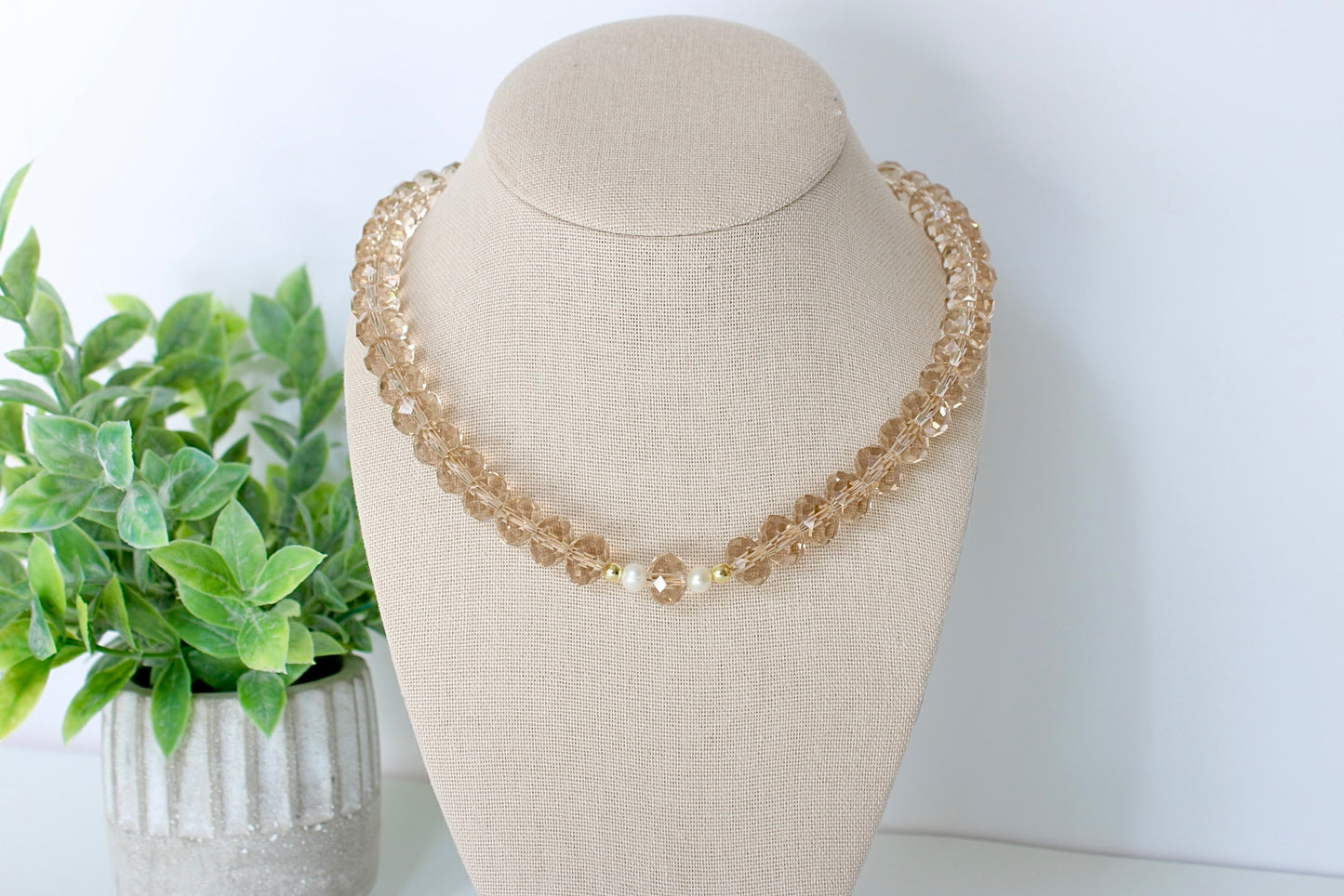 Champagne Rondelle Necklace