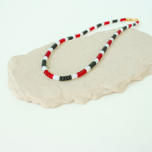 Red White & Black Necklace