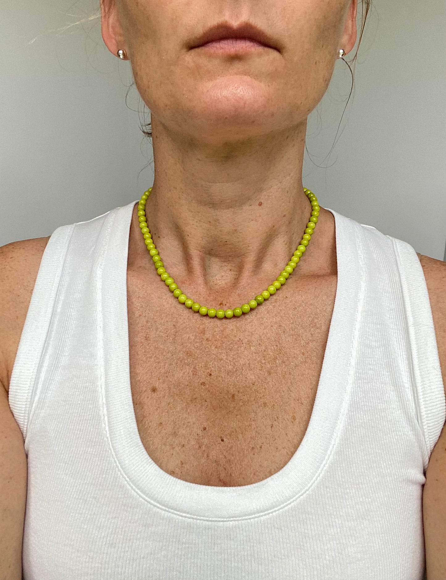 Chartreuse Bead Necklace