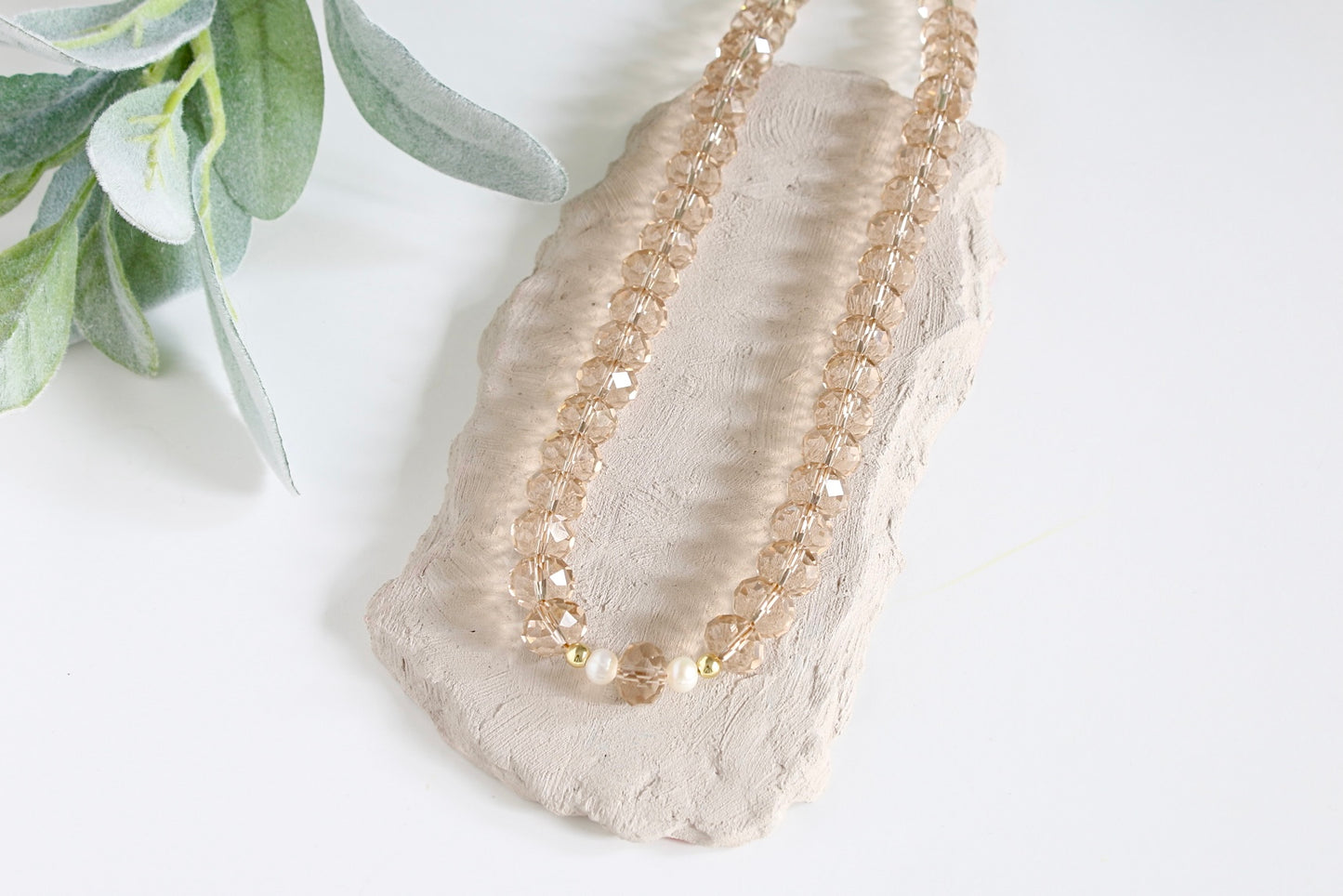Champagne Rondelle Necklace